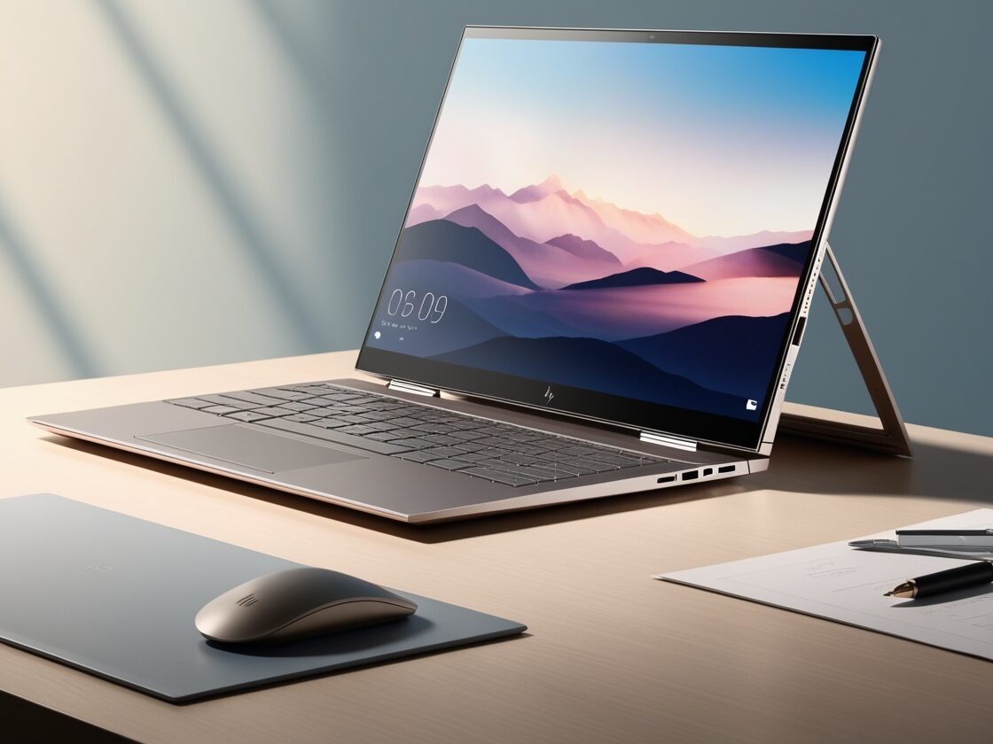 Les 5 Ordinateurs Portables les Plus Vendus de 2024 : Comparaison de Performance et Prix 5 Leonardo Phoenix A sleek and modern HP Spectre x360 laptop rel 0 edited